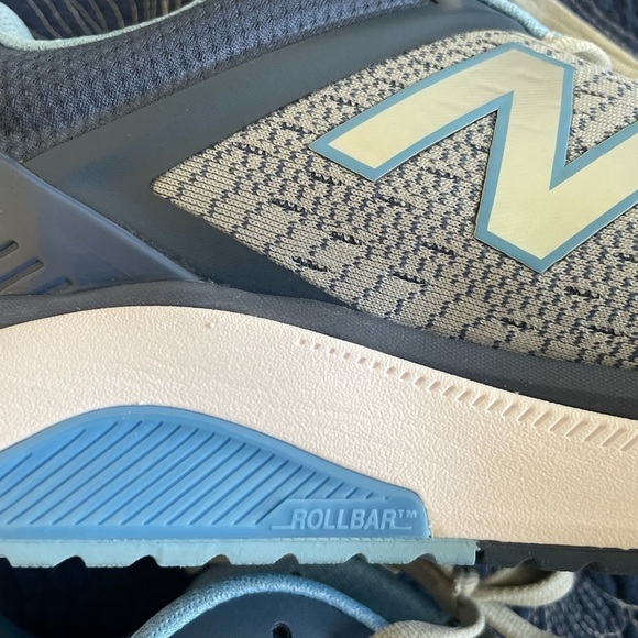New Balance Beige and Blue Athletic Shoes - Picture 3 of 12